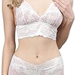 Women White Nylon Non Padded Lingerie Set-37