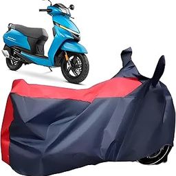 CARNEST All Weather Protection Compatible with TVS Jupiter Two Wheeler Cover | for All Bikes Cover, Scooty Cover, Scooter Cover, Motarcycle Cover |100% Waterproof | Mirror Pocket | Red & Blue-image-56