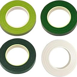 3A FEATURETAIL Floral Paper Tape, Professional Florist Stem Wrap 1/2 Inch Bouquet Tape for Stem Wrap | DIY Crafts (4pc Set, Light & Dark Green, White)-image-38