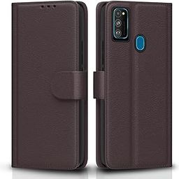 Pikkme Flip Cover Leather Finish | Inside TPU with Card Pockets | Wallet Stand and Shock Proof | Complete Protection Flip Case for Samsung Galaxy M30s / M21 / M21 2021(Coffee)-23