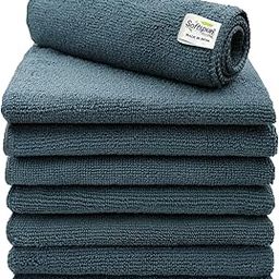 SOFTSPUN Microfiber Cleaning Cloths, 8pcs 40x40cms 220 GSM Grey! Highly Absorbent, Lint and Streak Free, Multi -Purpose Wash Cloth for Kitchen, Car, Window, Stainless Steel, Silverware.…-24