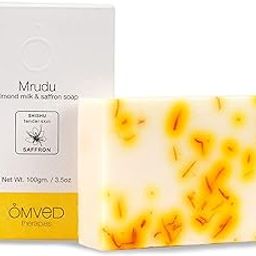 Omved MRUDU Almond Milk and Saffron Ayurvedic Baby Soap - Natural, Vegan and Chemical Free - 100g-image-67