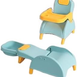 HIKI ZIKI 3 in 1 Baby Shampoo Bath Tub| Kids Hair Washing Chair| Adjustable Toddler Booster Shampoo Bath Tub | Foldable Shower Chair|Baby Feeding Toddler Booster Chair for Kids_Blue-image-15