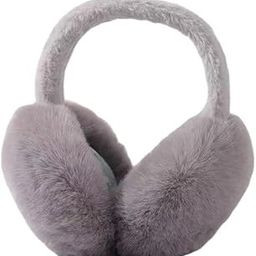 Winter Earmuffs for Women, Foldable Faux Fur Warm Ear Muffs Outdoor Cold Weather Ear Cover-image-1