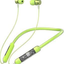 ZAUKY Magnetic Transparent Neckband Bluetooth Earbuds, Voice Changer with 3 Modes, 60 Hours Playtime, Deep Bass, Green-image-55