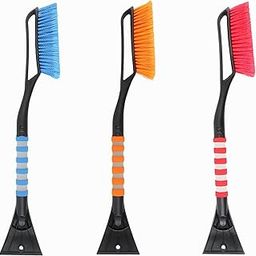 3 Pack 2-in-1 Snow Brush and Detachable Ice Scraper 27" Snow Removal Tool for Cars Trucks Suvs Windshield, 3 Colors-image-21