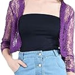 Pleated Neckline Net Shrug-image-9