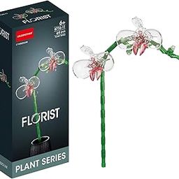 MONKEYTAIL Crystal Flower Building Blocks -Cymbidium DIY Artificial Plant Bricks Toys for Kids Ages 6+, 69 Pcs-13