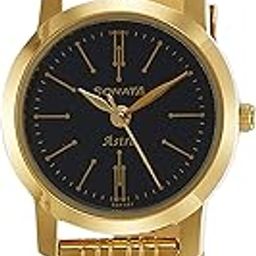 Quartz Analog Black Dial Stainless Steel Strap Watch for Women-NS87018YM03-picture-14