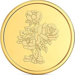 Joyalukkas 1gm 22K (916) Yellow Gold Coin with Flower Design-0