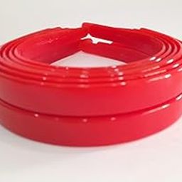 H2T-DIY Set of 12 Plastic Hairband in 3 Colours 18mm (Red,Black & White) (Red)-image-45