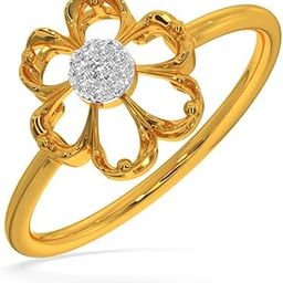 14k/18k Real Gold & Diamond Ring | Diwali, Rakhi Rakshabandhan Gift for Sister/Bhabhi/Women | With Certificate of Authenticity & BIS-Hallmarked Gold Jewellery | Blooming Flower Diamond Ring-image-46