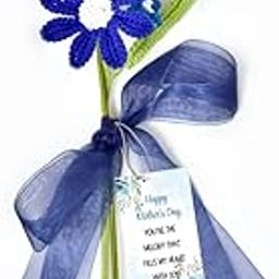 Happy Threads|Handmade Blue Daisy Crochet Bouquet, Mother’s Day Special, Best Decorative & Gifting Items for Home and Office, Gifts for Mothers-image-37