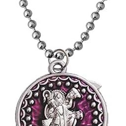 Religious Lord Pawanputra Bajrangbali Hanuman Pink Zinc And Metal Pendant Necklace Chain For Men And Women-image-85