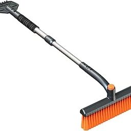 UJEAVETTE Ice Scraper Snow Brush Lightweight Winter Tool for Vehicles Trucks Cars Black-18