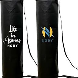 NOBY Yoga Mat Cover Bag for Men and Women, Stylish Breathable, Flexible, Lightweight, Washable Mat Cover, Large Size Yoga Mat Fit, Water Proof Polyester Yoga Mat Set of 2 (Life & Color Logo)-image-82