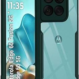 TheGiftKart ShockProof Crystal Clear Back Cover Case for Motorola Moto Edge 60 Fusion 5G / Moto Edge 60 5G | 360 Degree Protection | Protective Design | Transparent Back Cover (PC & TPU, Green Bumper)-image-84