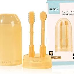 PANCA Baby Tongue Cleaner Set With Storage Box, Tooth Brush Oral Care, Cleaning Brush Teethers, Baby Kit Essentials, BPA Free, Soft Silicone Bristle (Set of 2)-3