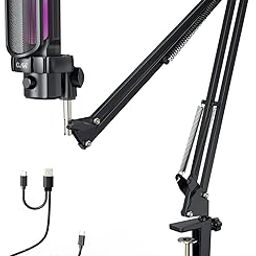 CLAW GM17 Kit Condenser RGB Gaming Mic Kit with Cardioid, Gain Knob,Headphone Monitoring, Touch Mute, Pop Filter, Type-C for Streaming, Podcast, YouTube, Twitch, Discord – Mobile/PC/Mac/PS4/PS5/Tablet-21