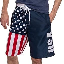Mens American Flag USA Board Shorts XX-Large Multi-image-46