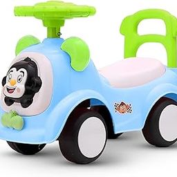 Baybee Pingo Ride on Baby Car for Kids | Portable Push Ride on Cars with Safety Backrest & Toy Storage | Indoor Kid Cars with Music & Horn | Outdoor Ride car for Kids 1 to 3 Years Boys Girls (Blue)-image-77
