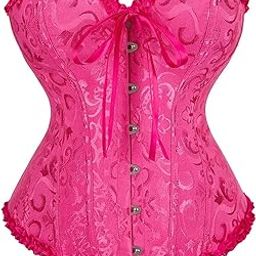 Sexy Satin Corset with Strong Bone Lace Up Overbust Corset-76