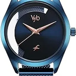 Fastrack Vyb Runway Quartz Analog Blue Dial Stainless Steel Strap Watch for Girls-FV60031QM01W-picture-42