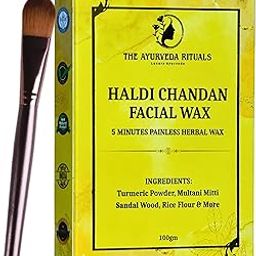 The Ayurveda Rituals- Turmeric Hair Removal Wax Powder - 5 Minutes Painless Herbal Facial Hair Removal Wax Powder For Women | Organic Waxing Use at Home, No chemicals - No Irritation, No Skin rashes for Women & Girls - 100g-image-98