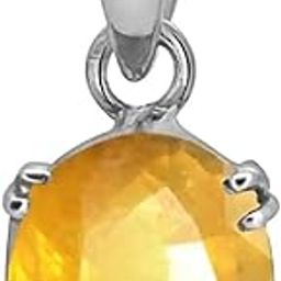 Certified Natural 9.25 ratti 8.25 Carat Yellow Sapphire Pukhraj Gemstone Panchadhatu Pendant Locket for Men and Women-image-10