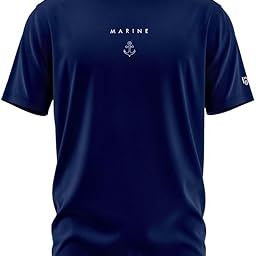 Marine Minimal Cotton T-Shirt | Half Sleeve | Regular Fit | Zero Shrinkage | Round Neck | Black-image-46