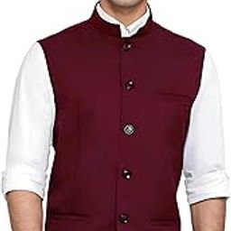 Nehru Jacket, Bandi Modi Koti for Men, Cotton Waistcoat for All Occasion: Diwali, Wedding, Ethnic, Office Party, Formal and casual Look-image-40