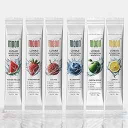 Moon Lunar Hydration Booster Variety Pack | Sugar-Free, Electrolyte-Rich | 6 Refreshing Flavors | 16g x 6 Sachets | Instant Energy, Immunity & Recovery | No Artificial Colors or Flavors-image-26
