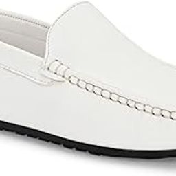 Men's Loafers & Moccasins Premium Leather Casual Driving Lightweight Comfortable and Flexible White Loafer Shoes-image-21