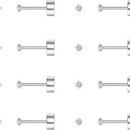 8 Pairs Tiny Flat Back Earrings for Women Men 14K Gold Plated Surgical Stainless Steel Stud Earrings Set Cubic Zirconia Cartilage Earring Hypoallergenic Piercing Jewelry, 2-4mm-0