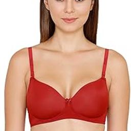 Women Nylon Blend Rosaline Padded Wirefree T-Shirt Bra - Sundried Tomato-image-14