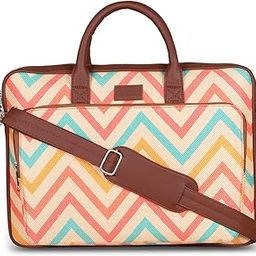 ZOUK Laptop Bag for Women Ideal for 15.6 inch Laptop, MacBook - Vegan Leather Office Bags for Ladies with Detachable Shoulder Strap-24