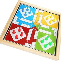 ZUDO TOYS Ludo + Snakes & Ladders Wooden Magnetic Board Game 2-Pack - Two Game Set in One Bundle - Children's Family Pachisi Learning Dice Games for Adults & Kids-10