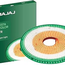 Bajaj Celesta Tricolor Led Rope Light 120L, 6Mtr | 3.5 Kv Surge Protection | Energy Efficient | Waterproof | Rust Resistant | Water Resistant | 6 Mtr | Tri Color-image-38