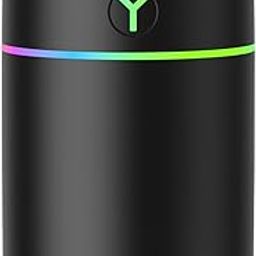 UJEAVETTE Small Humidifier Low Noise Compact Desk Humidifier for NightStand Indoor Car Black-picture-25