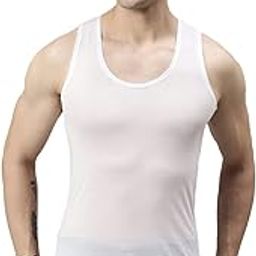 Men's White Premium Cotton Vest-image-38
