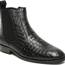 teakwood leathers Men's Croco-Textured Leather Chelsea Boots | SH_AB_LX05_J-picture-16