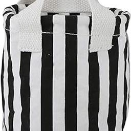 Stephan Baby Canvas Nursery Organizer, Small Round with Handles, Black + White Stripe-picture-31