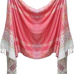 Soft Wool Shawl Wrap Winter Scarf For Female And Girls Multicolor-image-85