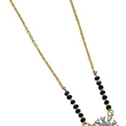 Women's Stone Mangalsutra, Crystal Mangalsutra Fancy Diamond Studded Brass Material - Elegant Bridal Jewelry for All Occasions-image-46