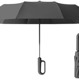 Compact 14-Inch Reverse Folding Automatic Umbrella – Windproof, UV & Rain Protection with Ring Buckle | Travel Portable.-image-18