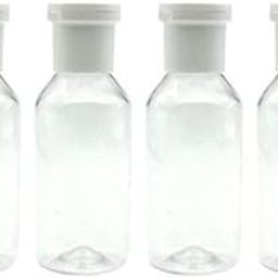 Harsh Pet Sanitizer/shampoo/refillable fliptop cap transparent Bottle Set of 4 (100ml)-50