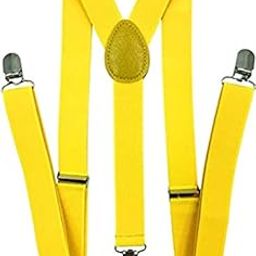 Men'S Solid Cotton Yellow Suspender-image-85