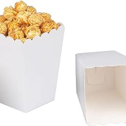 White Popcorn Boxes Cardboard Popcorn Favor Containers,Pack of 24-image-5