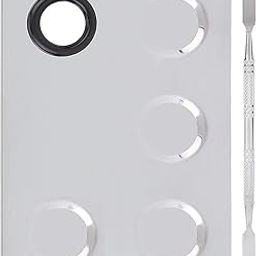 Stainless Steel 5 Holes Makeup Palette Nail Art Polish Mixing Plate Cosmetic-21