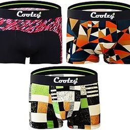 Men's Nylon and Cotton Fabric Regular Fit Printed Antimicrobial Trunk with No Marks Waistband | Soft and Comfortable Underwear for Men (Pack of 3)-picture-16